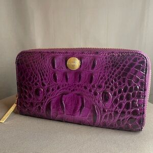 Brahmin Sugar Plum Croc Embossed Wallet — Daisy💜
